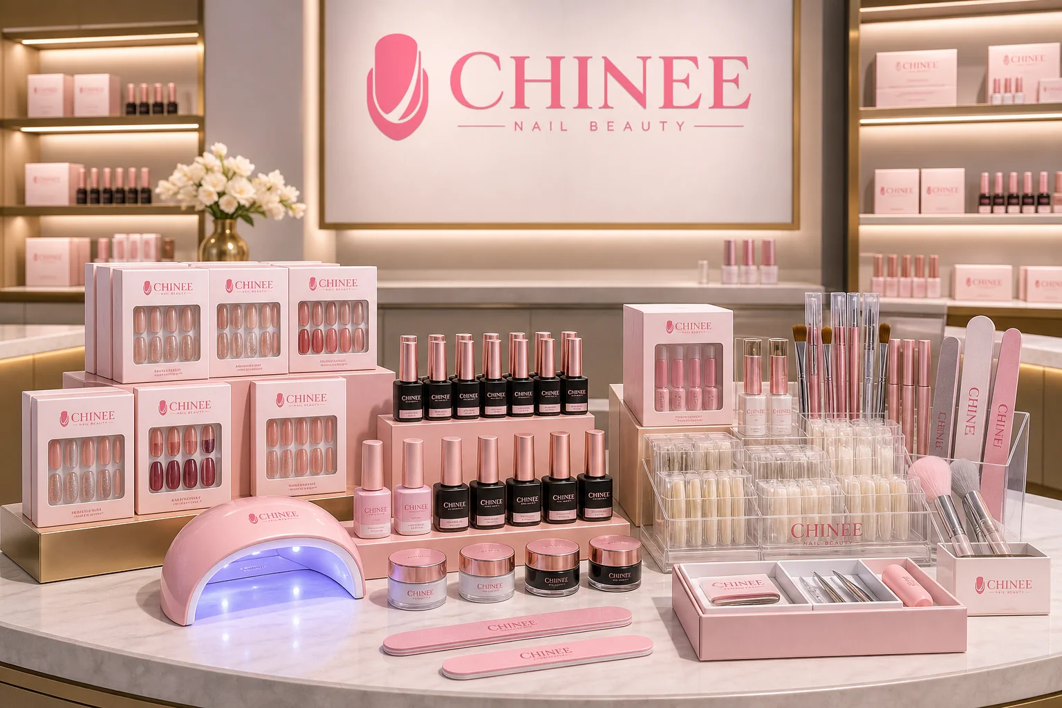 Retail-ready CHINEE nail beauty collection
