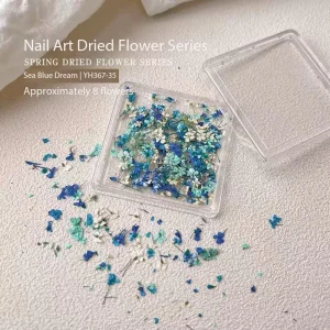 1 Box Plastic Nail Art Dried Flowers Decoration Mixed Color Natural Real Flower DIY Nail Decals Manicure Small Fresh