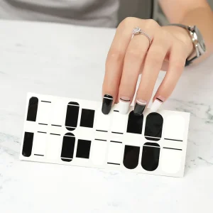 1 Sheet Nail Art Full Cover Adhesive Polish Foils Waterproof Pure Color Nail Stickers&Decals