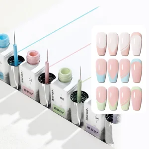 10 Colors 12ml Natural Base Nail Polish Gel for French Manicure French Nail Polish Platinum Gel