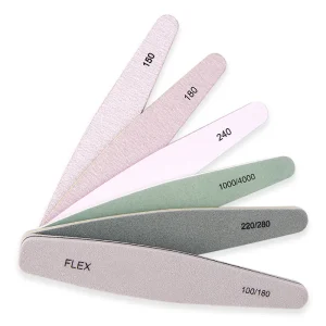 100/180/200/240 Double-side Zebra Nail File Emery Board Professional Sponge Polishing Nail Buffer