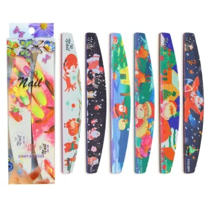 100 180 Christmas Flower Nail File Polishing Stick Grinding Block Nail Art Buffer Burnish Manicure Sanding Buffing Sandpaper