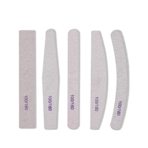 100 180 Grit Double Sided Emery Board Buffer Sand Paper Nail Art Files Sanding Block Manicure Polishing Tool