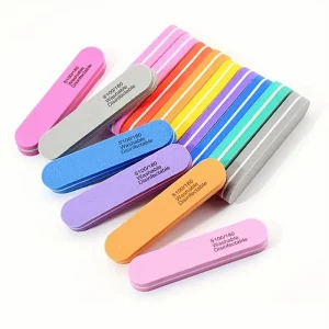 100 180 Grit Mini Sponge Nail File Professional Polished Nail Sanding Buffer Block Nail File