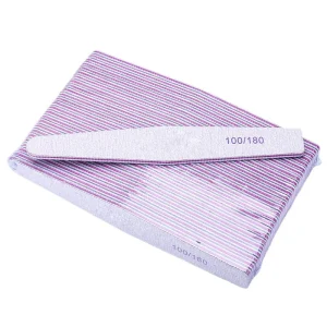 100 180 Grits Nail Files Professional Doubled Sides Emery Boards Coarse Nail Files and Buffering Nail Files Washable