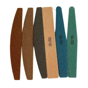100 180 Washable Japan Korea China Sandpaper Nail File White Zebra Half Moon Reusable Sandpaper for Manicure Nail File