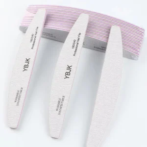 100 180 Wooden Nail File Rubbing Buffer Wooden Straight Sandpaper Grinding Tool for Gel Nail Polish Manicure