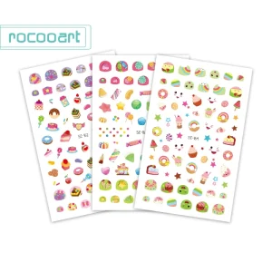 100+ Different Cartoon Nail Art Stickers 3D Nail Art Decoration Self-adhesive Nail Tip Stickers With Ocean Mermaid Designs Kids
