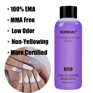100% EMA Acrylic Liquid Monomer Low Odor MMA Free for Acrylic Powder Nail Art Salon