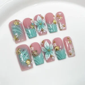 100% Handmade Artificial Nails Reusable Press on Nails