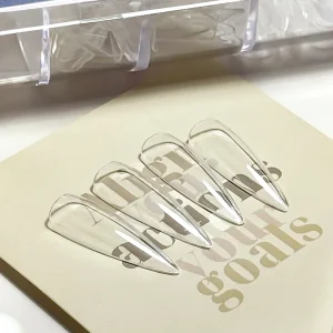 100% PMMA 500Pcs Box Pointy Claw French Full Cover Nail Tips Extra Short Long Stiletto Nail Tips Soft Gel Nail Tip