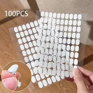 100 Pcs Nail Jelly Glue Double Sided False Nail Art Adhesive Tape Glue Sticker DIY Tips Nail Acrylic Manicure