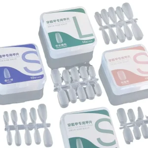 100 Pcs box Transparent Nail Tips Soft Full Cover Artificial False Nail Tips