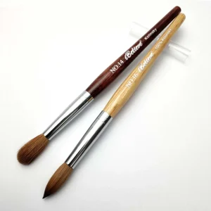 100% Pure Kolinsky Brush High Quality Wooden Handle Crimp Kolinsky Brush for Acrylic Nails