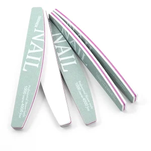 1000 6000 Grit Nail Buffer Block Nail Shine Buffer for Natural Acrylic Polisher Fingernail Half Moon Files Smoother Polishing