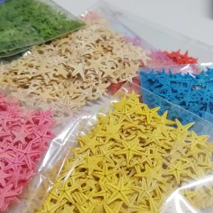 1000 Pcs 3d Summer Ocean Starfish Nails Art Natural Star DIY Mini 0.5cm-1cm Nail Art Decoration Starfish for Nails