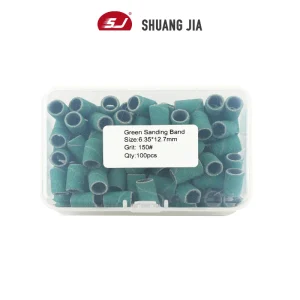 100Pcs Box Green Nail Art Sanding Bands Pedicure Tools Electric Sanding Bands For Nail Drill Bits