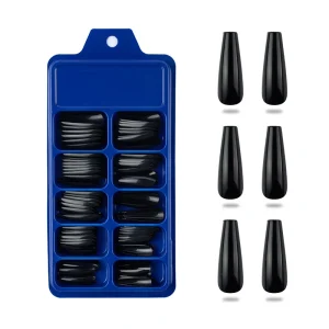 100Pcs Matte Acrylic Nail Tips Solid Color Full Cover Ballerina Design Reusable DIY Manicure Supplies OEM ODM