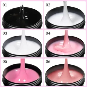 100g Nail Extension Gel Jelly Clear White Pink Gel Nail Polish Fast Extending UV Hard Nail Gels Soak Off Varnish