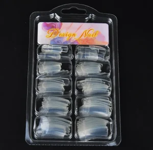 100pcs Natural Transparent False Nails Full Coverage False Nail Tips Coffin Almond for Nail Extension Manicures