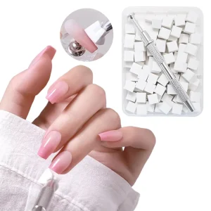 100pcs Sponge Gradient Nail Art Stamper Tools Set Gel Polish Gradient Sponge Brush Glitter Powder Dotting Pen for Manicure Tools