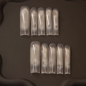 10Pcs Full Cover Nail Tips for Long Clear Private Label Nail Tips