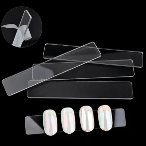 10Pcs Set Nail Art Board Display Clear Bar Tips Holder Acrylic Chart Manicure Tools Practice False Stick UV Gel Polish DIY Salon