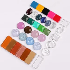 10Pcs Set Nail Art Board Display Clear Bar Tips Holder Acrylic Chart Manicure Tools UV Gel Polish Glass Display Japanese Style