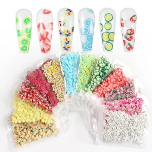 10g 5mm Mix Color Slime Candy Star Flower Smiley Fruit Slices Polymer Clay Sprinkles DIY Nail Art Handmade Accessories