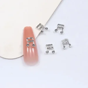 10pcs Bag Music Shape Nail Charms Rhinestones Alloy 3D Rhinestones Nail Art Decoration Accessories