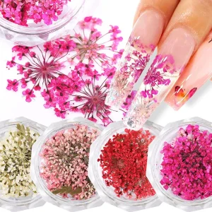 10pcs Dried Flower 3D Nail Art Decoration Natural Floral Sticker Dry Flower for UV Gel Polish DIY Manicure Design Accessories