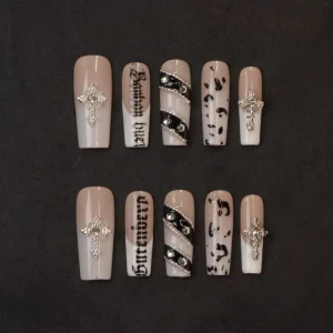 10pcs Full Cover Press on Nails French Ballet Design for Nail Art Salon Wearable Packaging Optimal Value