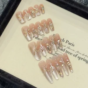 10pcs Handmade European and American Style Carved Nails Eye Cat High Quality Press on Nails