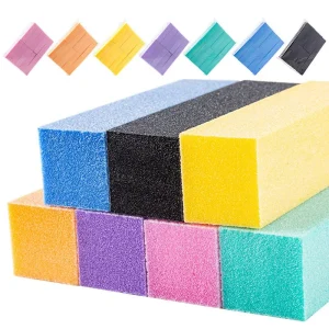 10pcs Nail Buffers Block Set Durable Manicure Pedicure Care Nail Art Files Buffing Acrylic Nails White Sponge Buffer NAD078