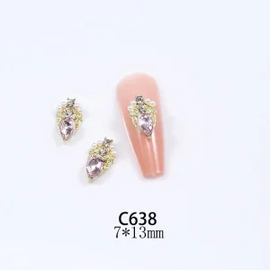 10pcs bag Luxury Nail Charms Rhinestones Alloy 3D Rhinestones Nail Art Decoration Accessories