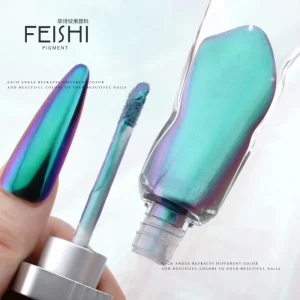 12 Color 5ml Aurora Series Metallic Mirror Effect Chrome Gel Nails Polish Powder Liquid for Nail Art