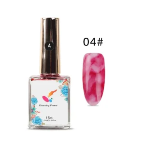 12 Color Blooming Marble Watercolor Nail Art Polish Decorative Ink Design