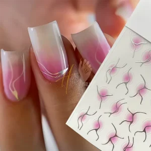 12 Colors Cheek Color Blush Nail Art Stickers Gradual Change Color Blusher Nail Decals Decorations for Manicure Decoration
