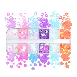 12 Grid ABIllusory Color Love 3D Decal Sticker Nail Art Decoration