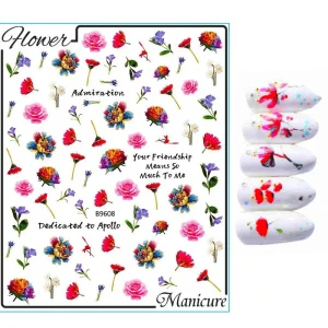 12 Sheets Nail Decals Art Nail Foil Transfer Stickers Decals for Nail Art DIY Decoration for Women and Kids