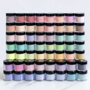 120 Colors 10ml 3 in 1 Glitter Acrylic Dipping Powder Non Toxic Fast Dry for Manicure and Salon Use