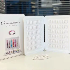 120 Colors Nail Color Book Display Chart Book Gel Polish Color Sample Album False Tips Card OEM logo Nail Swatch