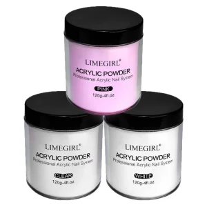 120g 6 Colors Long-lasting Nail Art Acrylic Powder Super Glitter for 3D Manicure Beauty Decorations Tech Salons