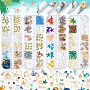 12Grid 3d Nail Art Flowers Charms in Bulk Kawaii Cute Summer Nail Art Decorations Charms Accessories
