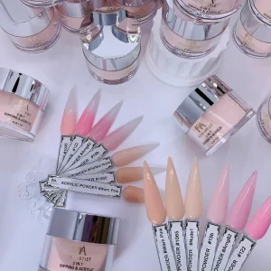 12Jar Set Nude Pink Acrylic Powder 30G Jar Nails Extended Acryl Carving Powder Pigment Nail Acrylic Powder With Monomer