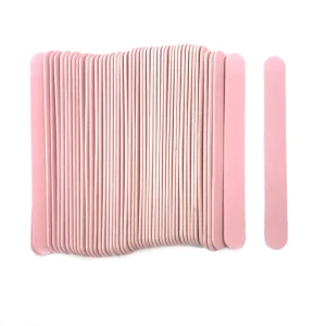 12cm Mini Pink Wooden Nail Files and Buffers 100/180 Grit Washable Emery Boards for Natural Nails