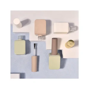 12ml Custom UV Gel Container Unique Clear Empty Nail Polish Glass Bottle With Brush and Plastic Cap