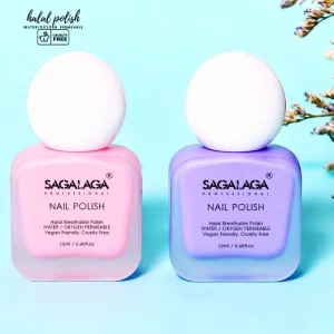 12ml Frosted Bottle Breathable Halal Nail Polish for Muslim Women Water Permeable Wudu Friendly Formula Halal Nail Polish Vegan