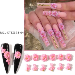 12pcs Handmade Nail Art Acrylic Valentine’s Day Nail Art Charms for Woman
