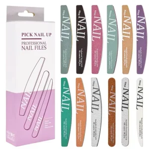 12pcs Nails Manicure Files Set Multi Grit Sanding Buffing Polishing Buffer Nail Art File Kit